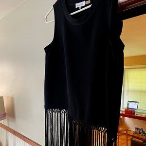 Calvin Klein Fringe top- Black- Medium